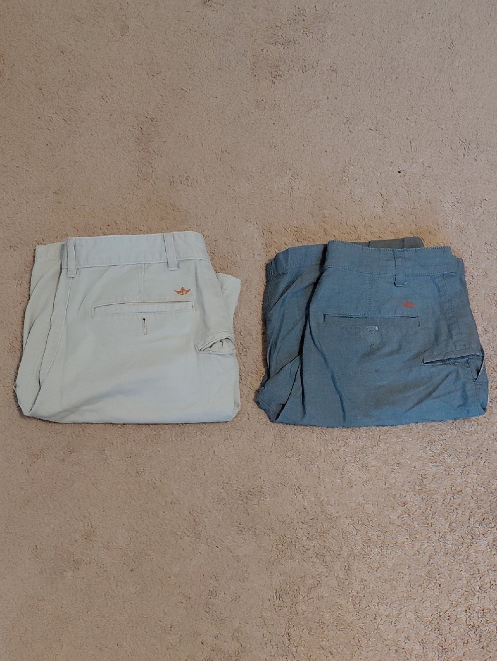 2 for $15 Dockers Men's Shorts Light Beige and Slate Blue, W30